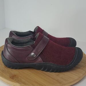 JBU by Jambu Blakely Flat Slip on Memory Foam Faux Fur Lined Shoes Size 7.5